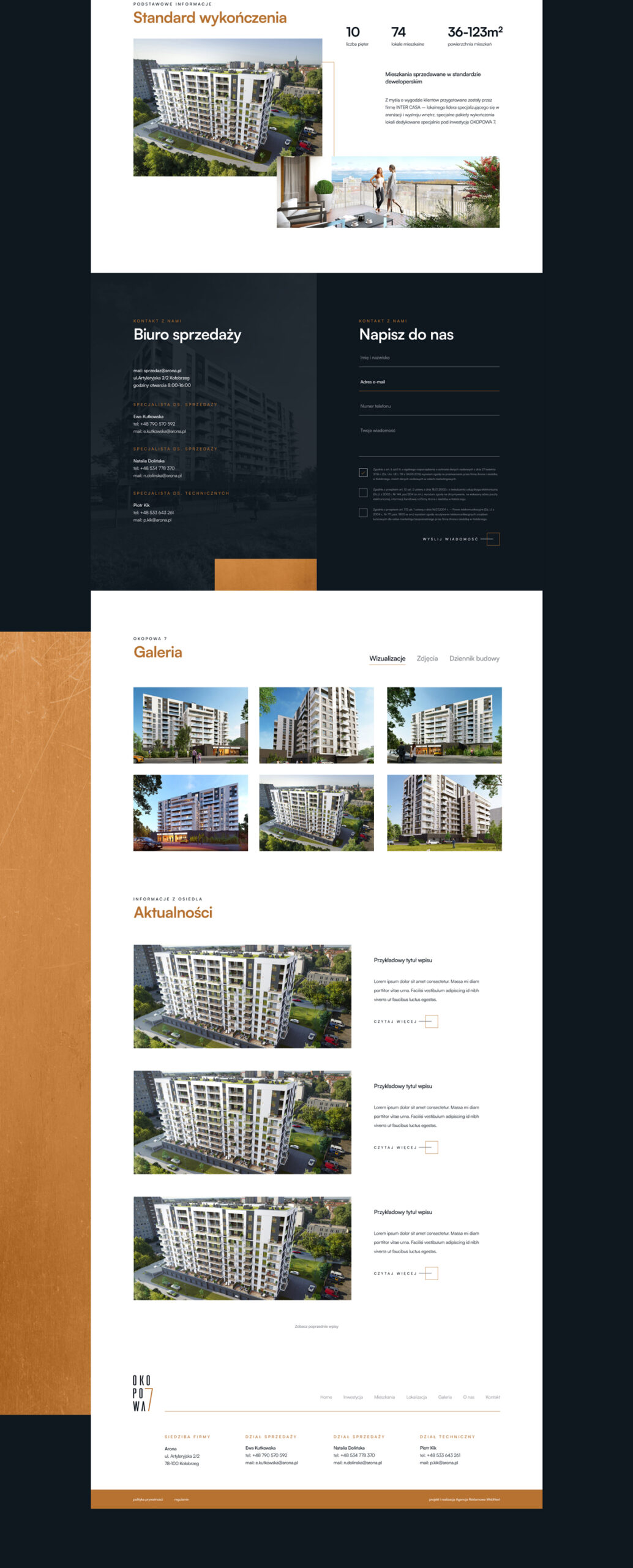 deweloperska strona internetowa