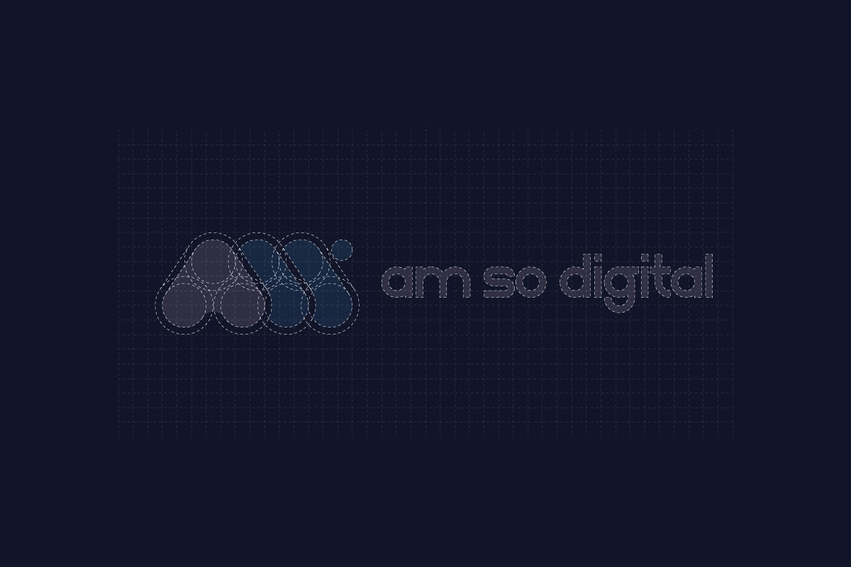 siatka projektu logo dla branży IT