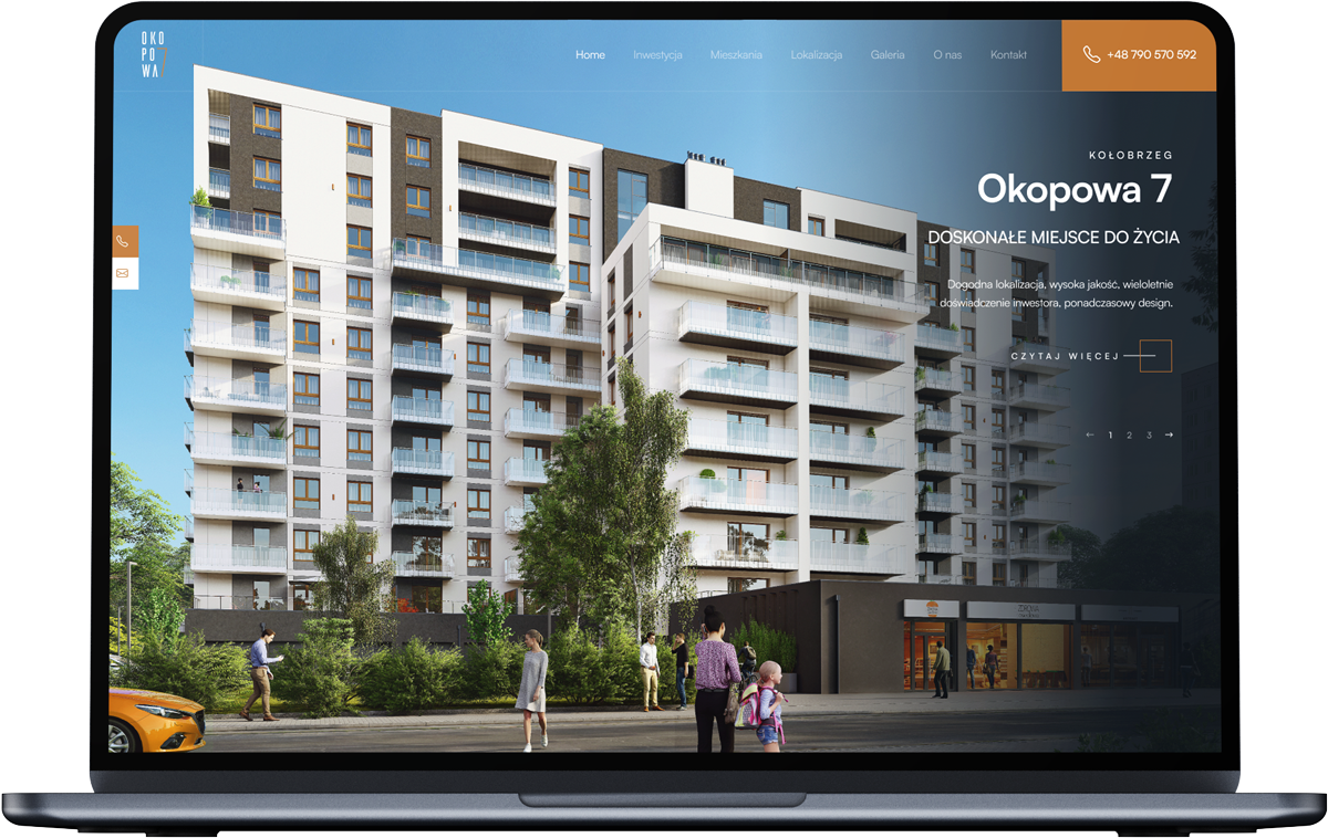 strona internetowa dla dewelopera nieruchomości